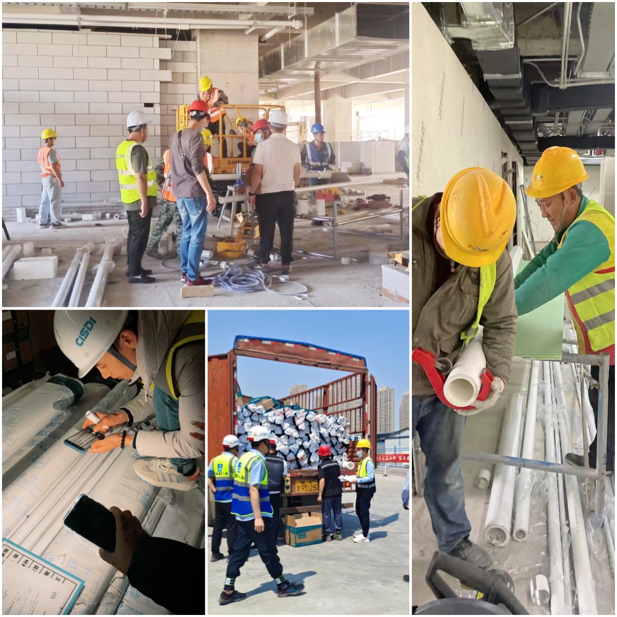 “興紀龍管道”鋁合金襯塑pert貨到現（xiàn）場